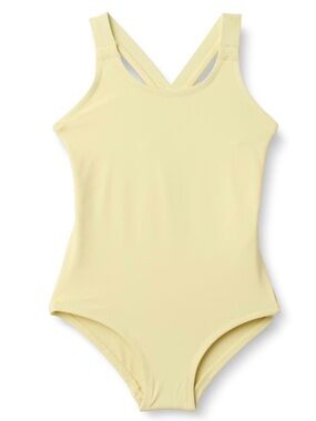Amazon Essentials Kids One-Piece Swimsuit in Pale Yellow